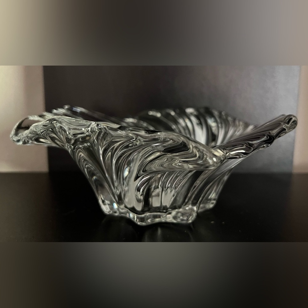 Vintage Mikasa Belle Epoque Swirl Centerpiece Crystal Bowl 8” Germany NWT